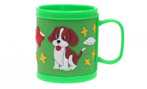 зображення Дитячий пластиковий кухоль (зелений пес)
