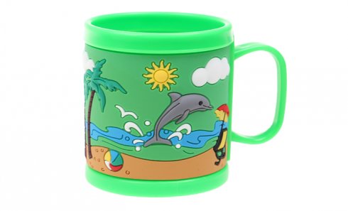 obrázek Hrnek dětský plastový (zelený pláž)