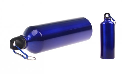 obrázok Fľaša na vodu s karabínou modrá