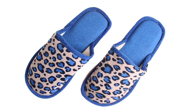Pantofle domácí leopardí tmavě modré 42/43