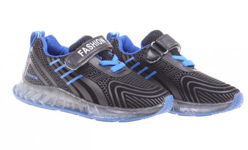 obrázek Dětské svítící boty FASHION černo-modré