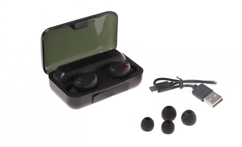 obrázek Bezdrátová sluchátka s powerbankou F9-5 černé