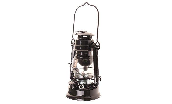 Levně Petrolejová lampa 19 cm černá