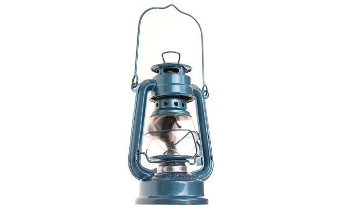 Levně Petrolejová lampa 19 cm modrá