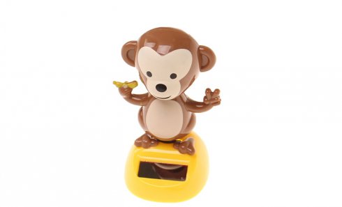 obrázok Solárna tancujúce dekorácie opička s banánom