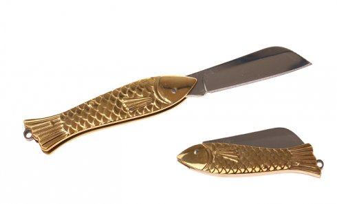 obrázok Nôž vreckový skladací rybička zlatá