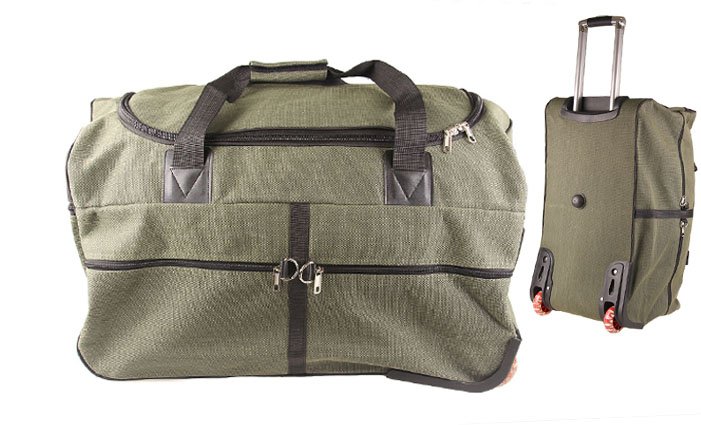 Levně Cestovní taška na kolečkách 78 cm zelená