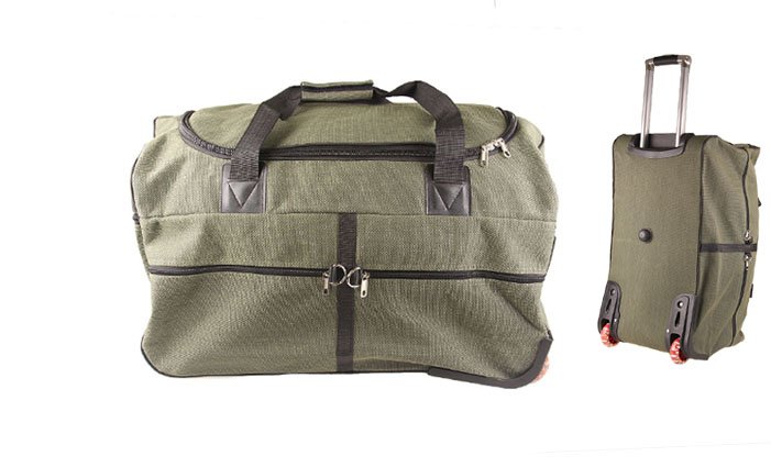 Levně Cestovní taška na kolečkách 65 cm zelená