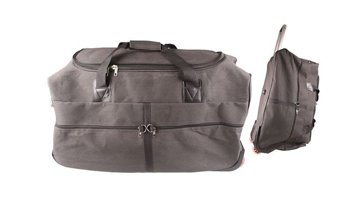 Levně Cestovní taška na kolečkách 65 cm šedá