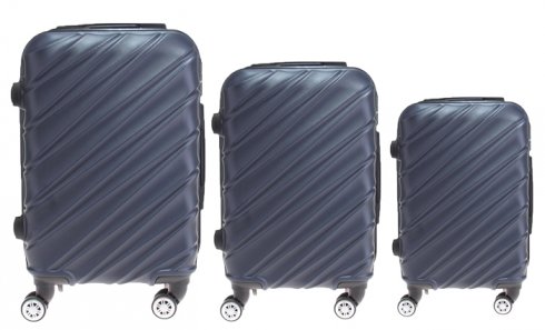 obrázek Sada 3 kufrů skořepinových LA3 tmavě modrá