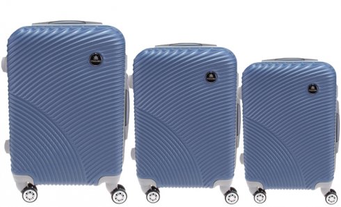 obrázok Sada 3 kufrov škrupinových POAILOBO modrá