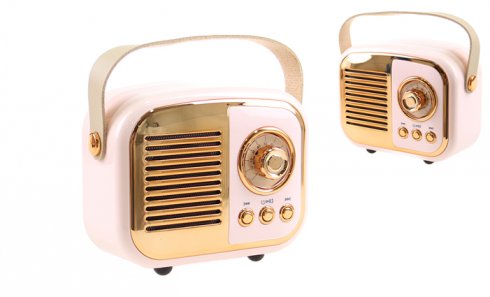 obrázok Bluetooth reproduktor retro rádio BS-52D ružové