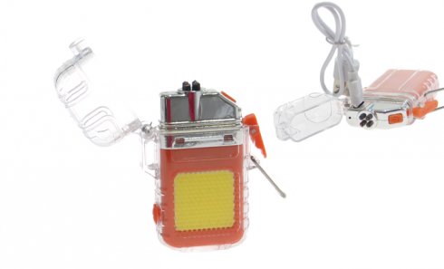 obrázek Vodotěsný plazmový zapalovač se svítilnou oranžový