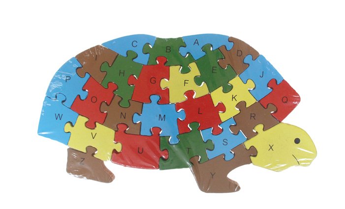 Vzdělávací dřevěné puzzle želva