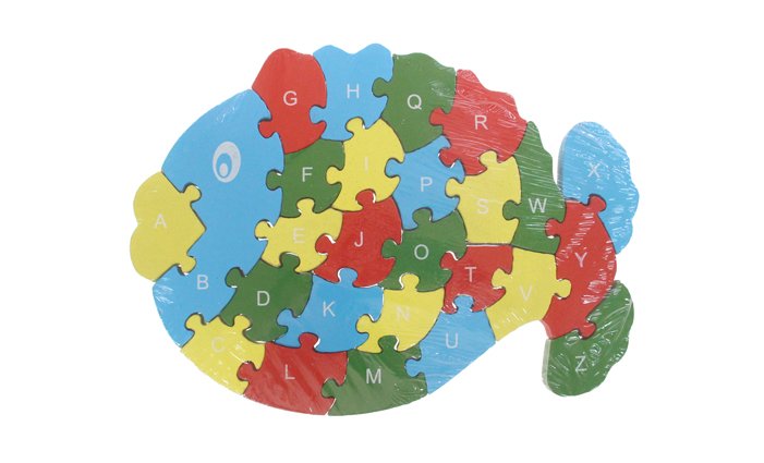 Vzdělávací dřevěné puzzle ryba