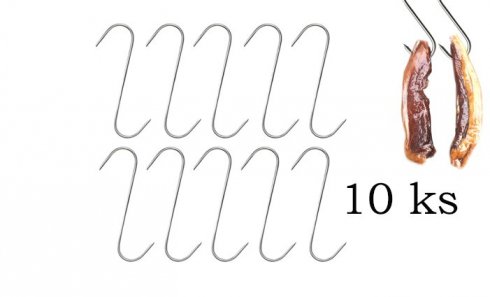 obrázek Hák na maso do udírny 15cm 10 ks