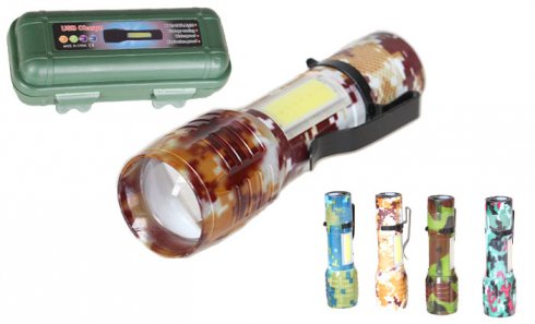 obrázok USB svietidlo so zoomom maskáčové