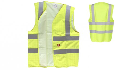 obrázek Nehořlavá reflexní vesta žlutá