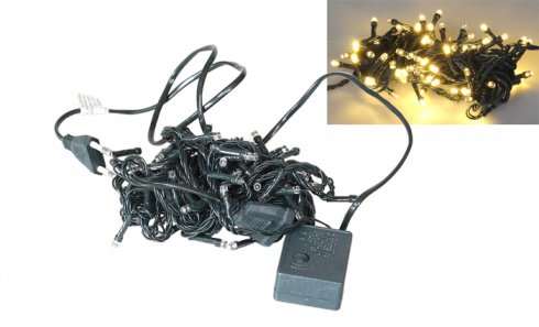 obrázek Vánoční LED světelný řetěz 8 m žlutý