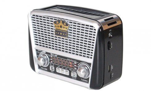 obrázek Přenosné 3pásmové solární rádio černo-stříbrné KORUNA