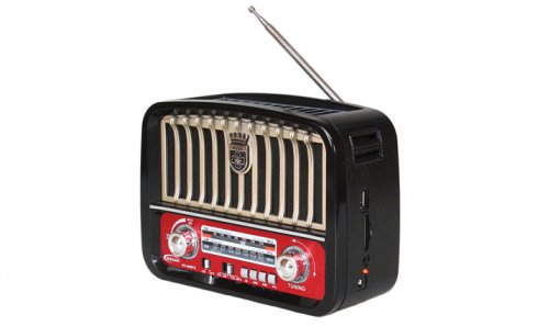 obrázek Přenosné 3pásmové solární rádio černo-zlaté MUSIC