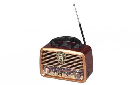 obrázok Prenosné 3pásmové solárne rádio GOLON zlaté