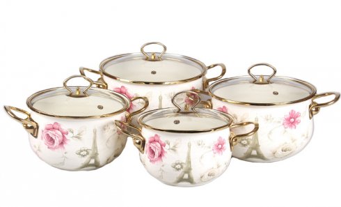 obrázok 8-dielna sada smaltovaných hrncov Paris