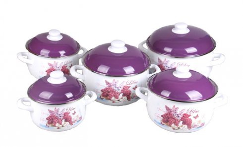 obrázok 10-dielna sada smaltovaných hrncov orgován