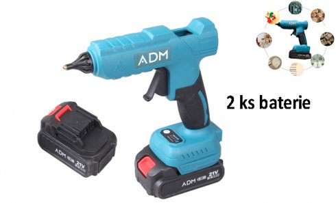 obrázok Akumulátorová tavná pištoľ ADM 21V