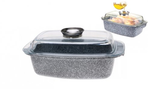 obrázek Hliníkový pekáč 5,5l šedý mramor