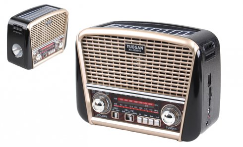obrázek Přenosné 3pásmové solární rádio béžové YUEGAN