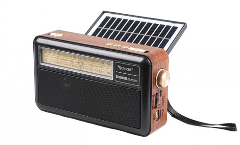 obrázok Prenosné 3-pásmové solárne rádio X-BASS čierne