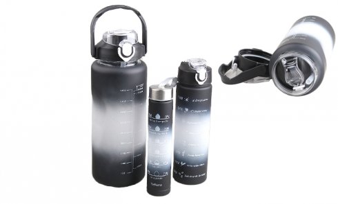 obrázok Sada 3 ks fliaš na pitie čierna