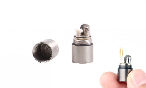 obrázek Mini benzínový zapalovač stříbrný