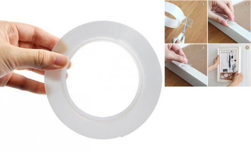 obrázok  Obojstranná umývateľná lepiaca páska 3 m