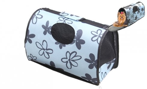 obrázek Skládací přenosná taška pro domácí zvířata modrá