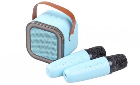 obrázek Mini karaoke zvukový systém modrý