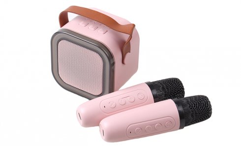 obrázek Mini karaoke zvukový systém růžový