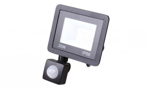 obrázek LED reflektor s pohybovým čidlem 20 W IP66