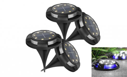 obrázek Solární zahradní zápustné LED světlo 4ks