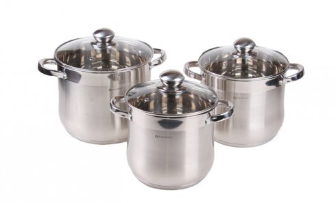 obrázok 6-dielna sada hrncov z nerezovej ocele EH-9093