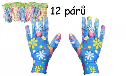 obrázok Záhradné rukavice 12 párov mix
