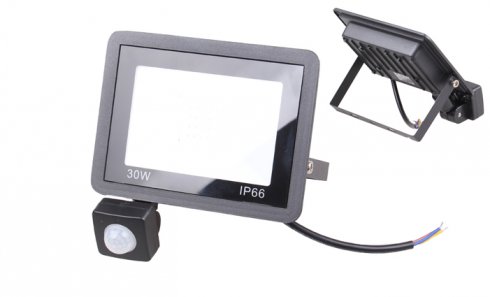 obrázek LED reflektor s pohybovým čidlem 30 W IP66