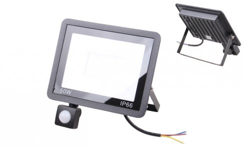 obrázek LED reflektor s pohybovým čidlem 50 W IP66