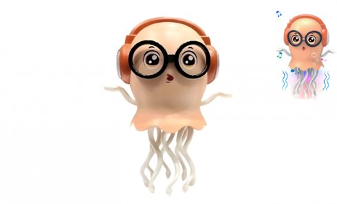 obrázok Tancujúca medúza oranžová