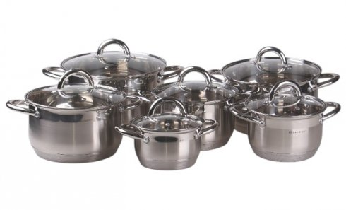 obrázok 12-dielna sada hrncov z nerezovej ocele EH-9099