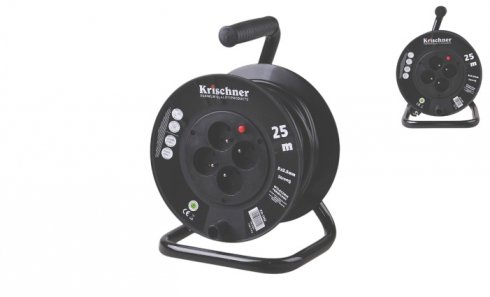 obrázok Predlžovací kábel na bubne 25 m čierny 2,5mm