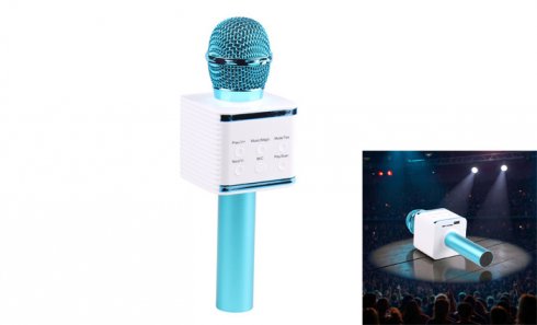 obrázok Karaoke mikrofón V7 modrý