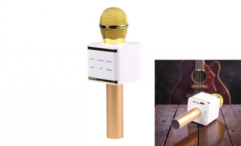 obrázek Karaoke mikrofon V7 zlatý