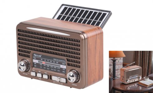 obrázok Solárne prenosné rádio RX-BT7071S hnedé